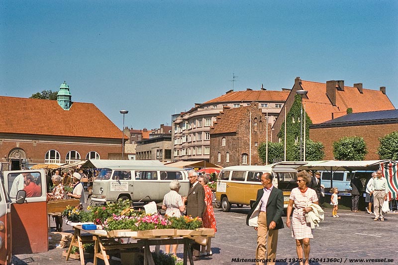 Torghandel på Mårtentorget, Lund 1975