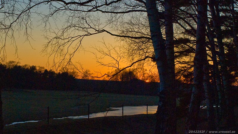 Solnedg&aring;ng &ouml;ver Vressel.